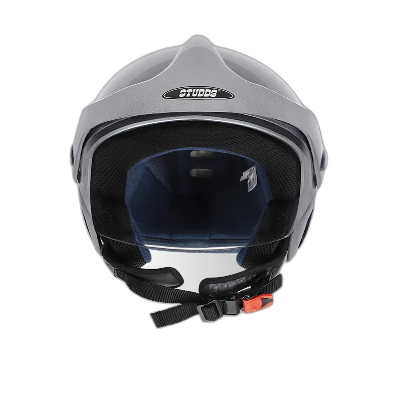 STUDDS Marshall Silver Grey Half Face Helmet
