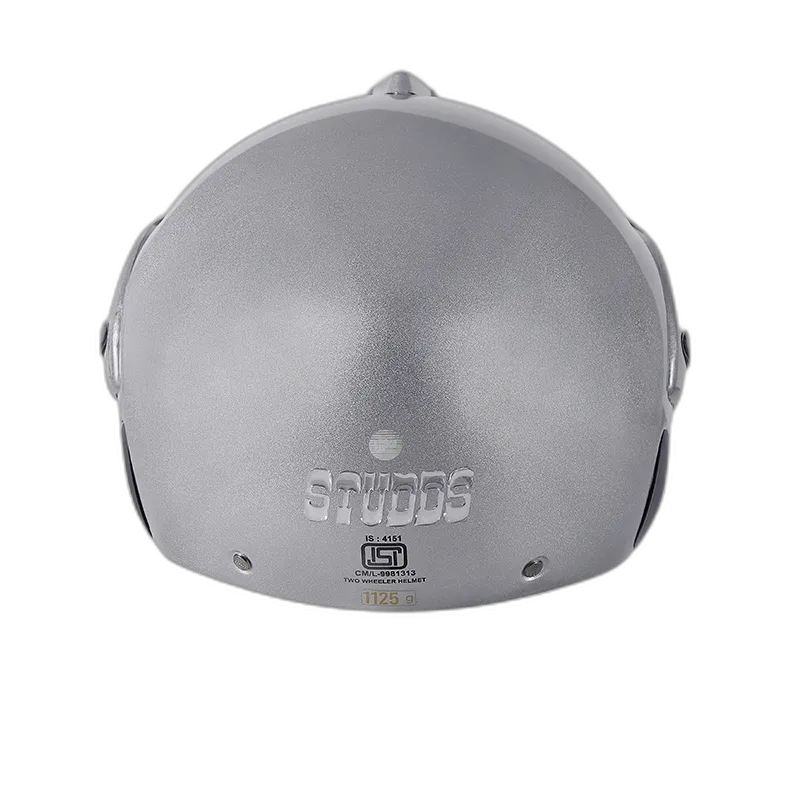 STUDDS Marshall Silver Grey Half Face Helmet