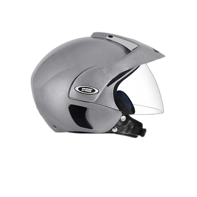 STUDDS Marshall Silver Grey Half Face Helmet