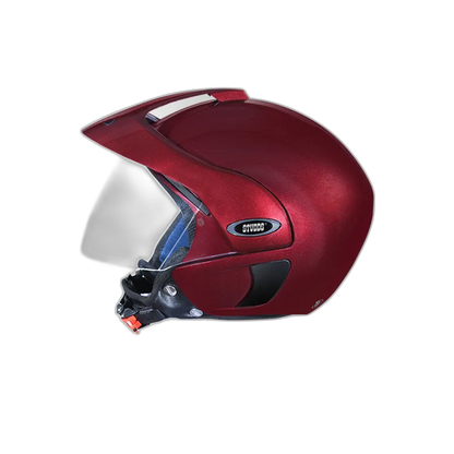 STUDDS Marshall Wine Red Half Face Helmet