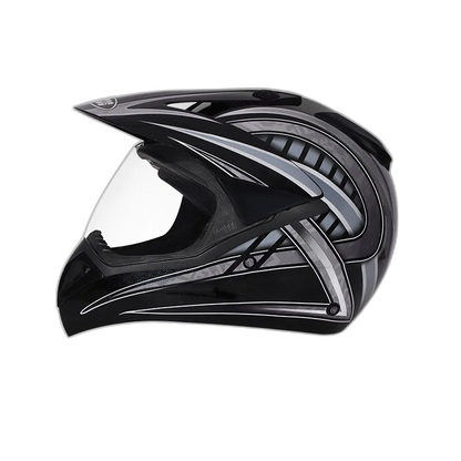 STUDDS Motocross D2 Black N4 Or Off Road Helmet
