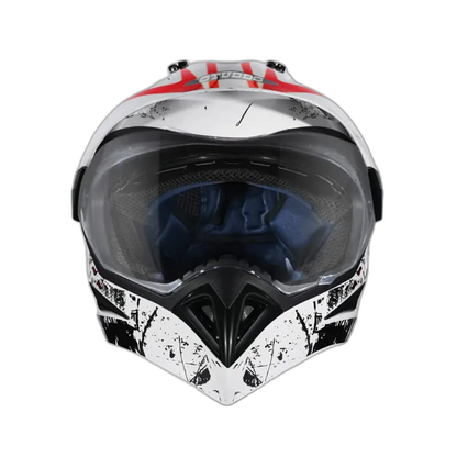 STUDDS Motocross D3 White N10 Or Off Road Helmet
