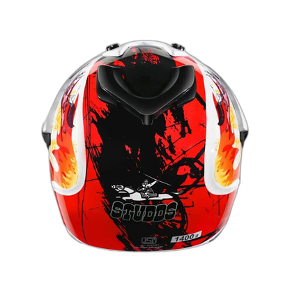 STUDDS Motocross D3 White N10 Or Off Road Helmet