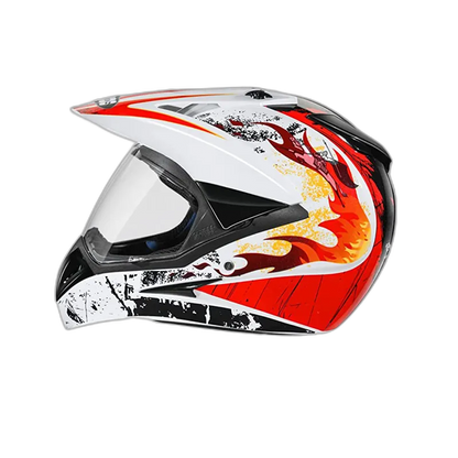 STUDDS Motocross D3 White N10 Or Off Road Helmet