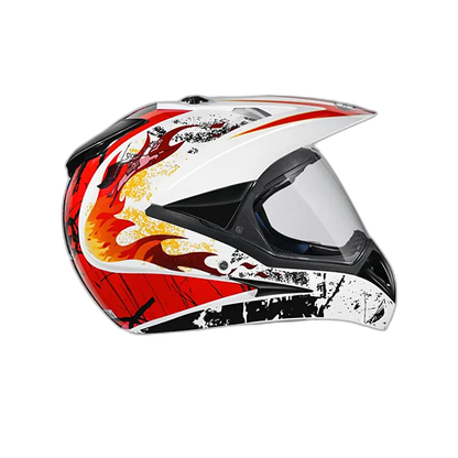 STUDDS Motocross D3 White N10 Or Off Road Helmet
