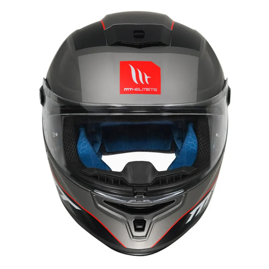 MT Helmets Mt Hummer B Axn C15 Matt Fluor Red Full Face Helmet