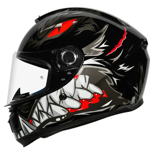 MT Helmets Mt Hummer B Lycan C1 Black Full Face Helmet