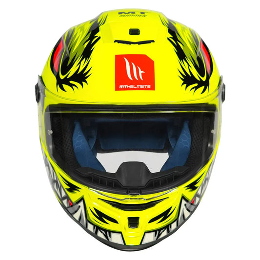 MT Helmets Mt Hummer B Lycan C3 Flour Yellow Full Face Helmet