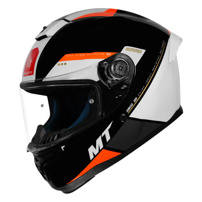 MT Helmets Mt Hummer B Mir C14 Fl Orange Full Face Helmet