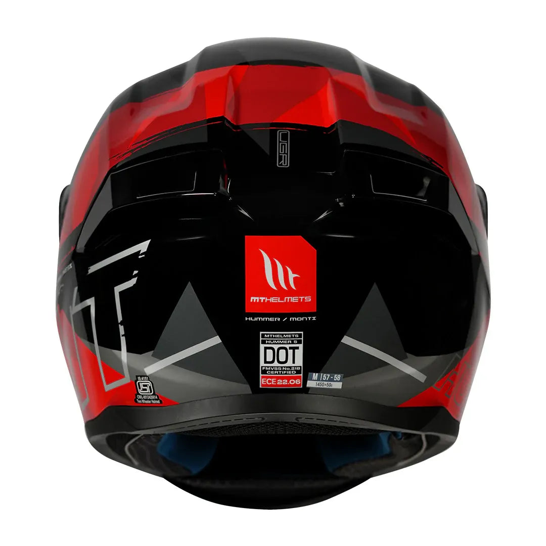 MT Helmets Mt Hummer B Monti B5 Red Full Face Helmet