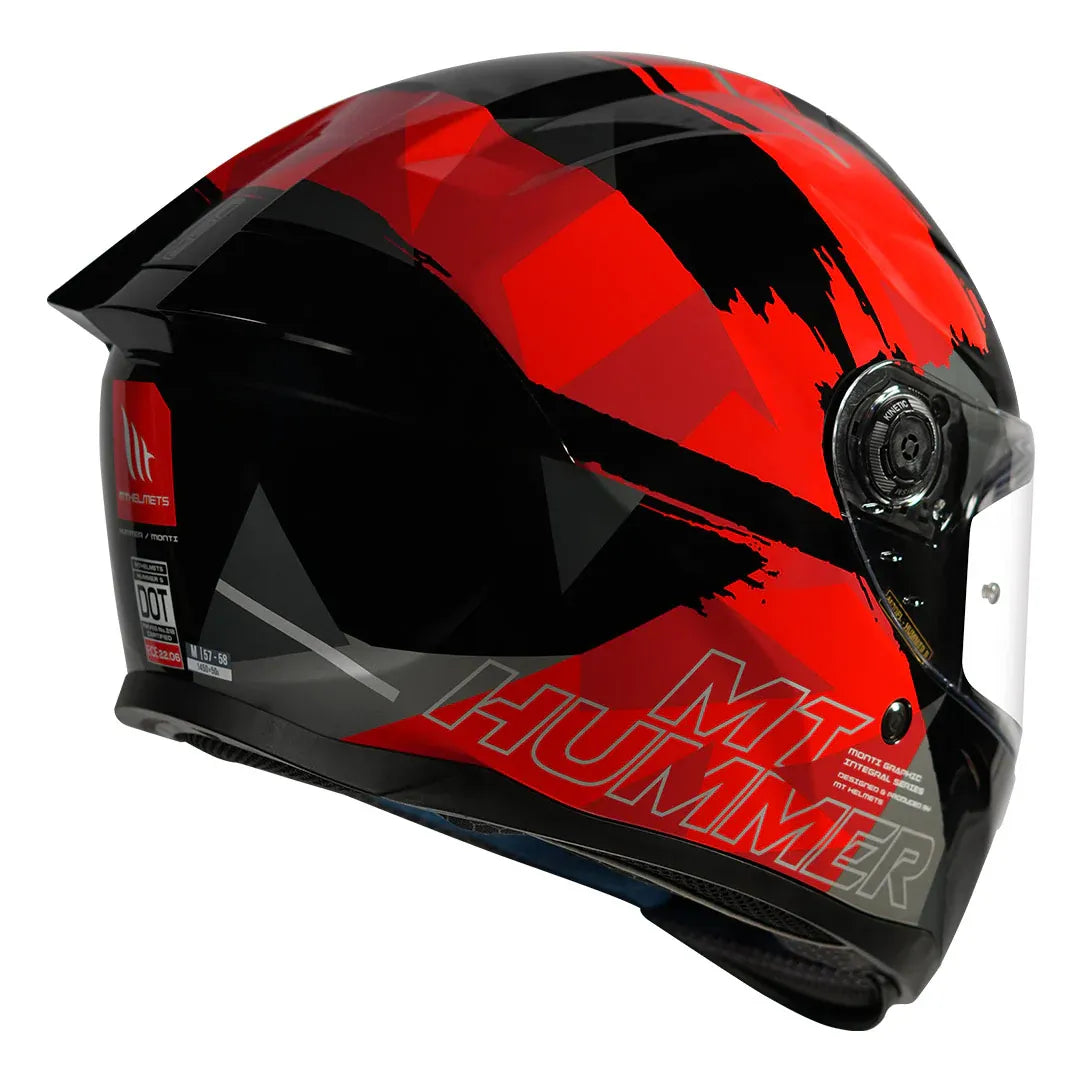MT Helmets Mt Hummer B Monti B5 Red Full Face Helmet