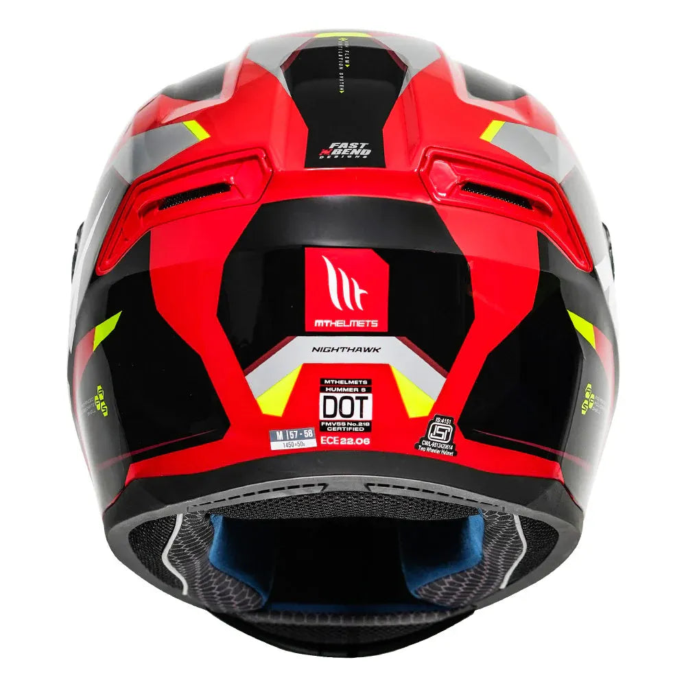 MT Helmets Mt Hummer B Nighthawk D5 Fl Red Full Face Helmet