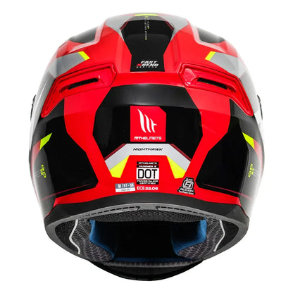 MT Helmets Mt Hummer B Nighthawk D5 Fl Red Full Face Helmet