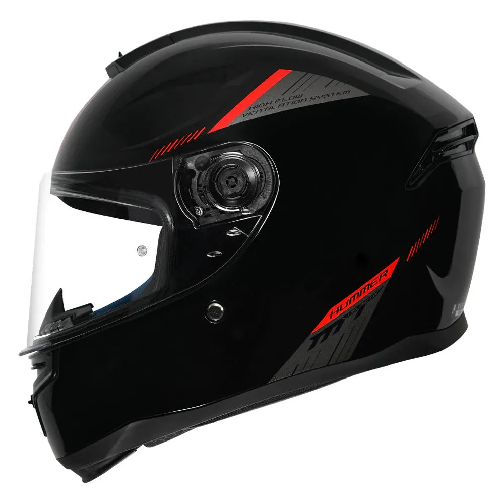 MT Helmets Mt Hummer B Soild A1 Black Full Face Helmet