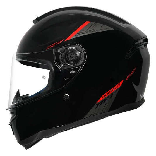 MT Helmets Mt Hummer B Soild A1 Black Full Face Helmet