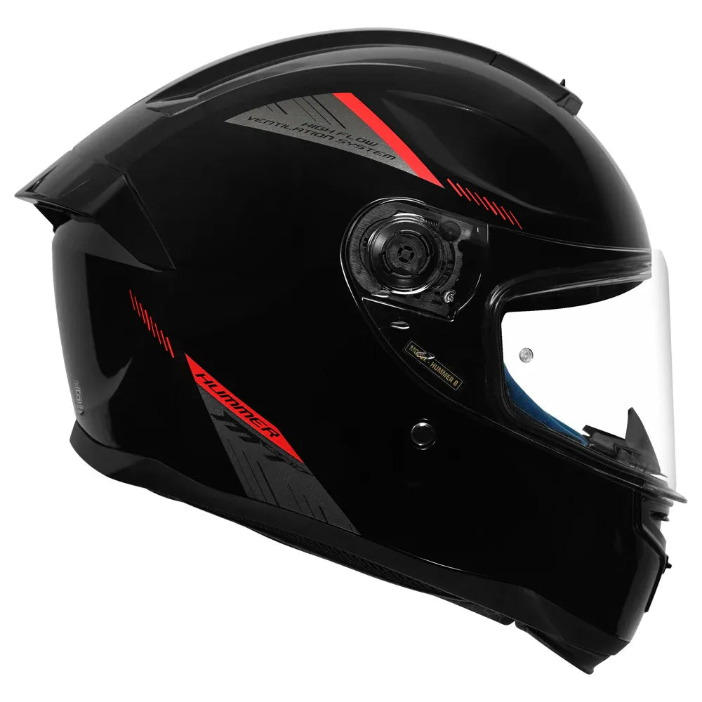 MT Helmets Mt Hummer B Soild A1 Black Full Face Helmet