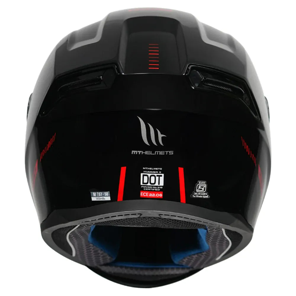 MT Helmets Mt Hummer B Soild A1 Black Full Face Helmet