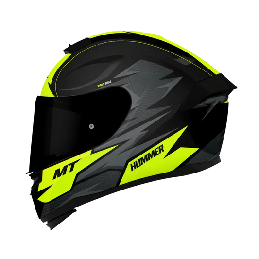 MT Hummer Shine B3 Fluor Yellow Full Face Helmet