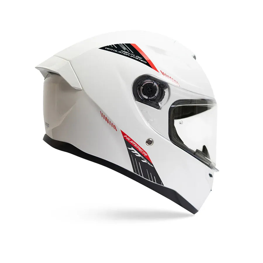 Mt Hummer Solid A0 White Full Face Helmet