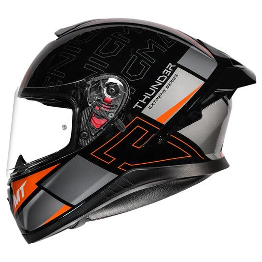 MT Helmets Mt Thunder 3 Pro Enigma B14 Orange Full Face Helmet