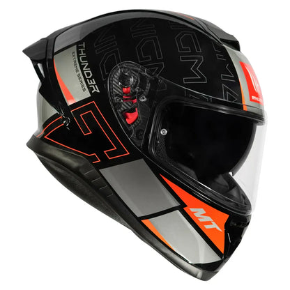 MT Helmets Mt Thunder 3 Pro Enigma B14 Orange Full Face Helmet
