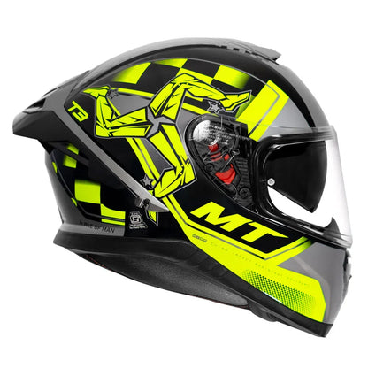 MT Helmets Mt Thunder 3 Pro Isle Fl Yellow Full Face Helmet