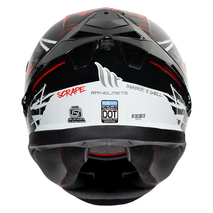 MT Helmets Mt Thunder 3 Pro Scrape B15 Red Full Face Helmet