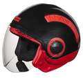 STUDDS Nano 560 Red Black Half Face Helmet
