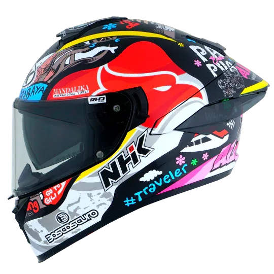 Nhk K5r Alonzo Balck Pink Full Face Helmet