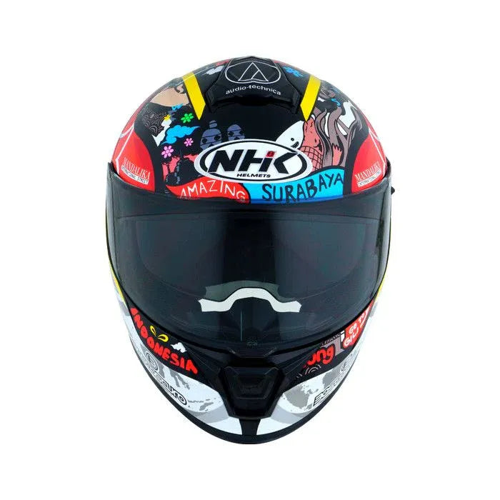 Nhk K5r Alonzo Balck Pink Full Face Helmet