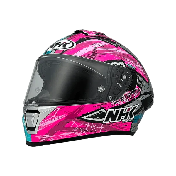 Nhk K56 Archie Mcd 69 Siilver Pink Full Face Helmet