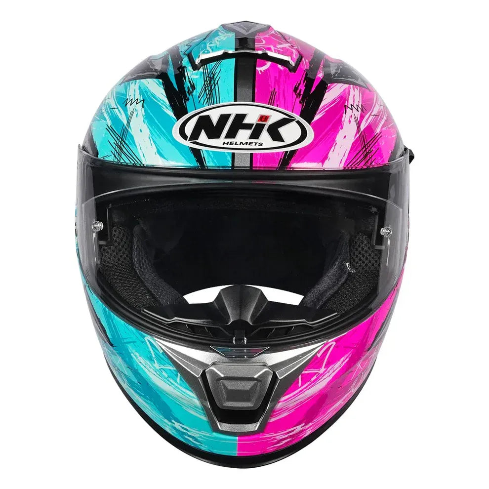 Nhk K56 Archie Mcd 69 Siilver Pink Full Face Helmet