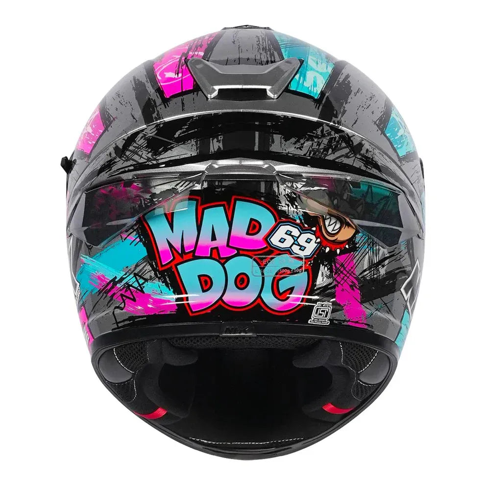 Nhk K56 Archie Mcd 69 Siilver Pink Full Face Helmet