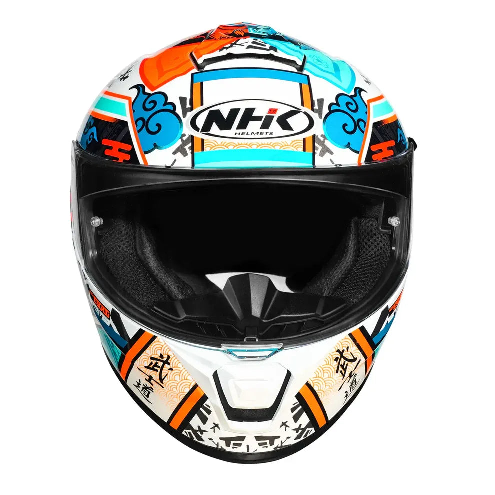 Nhk K5r Alex Escrig White Red Full Face Helmet