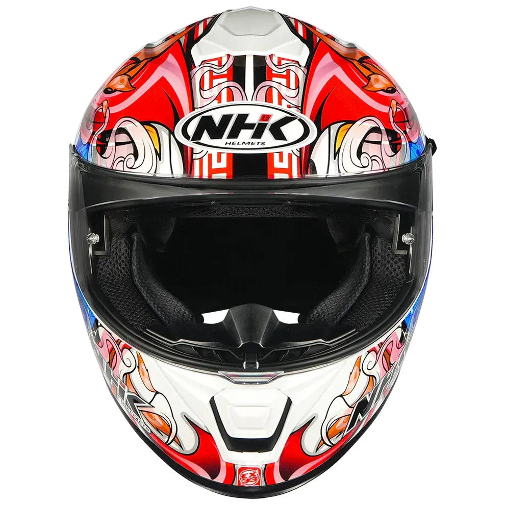 Nhk K5r Alonso Star White Full Face Helmet