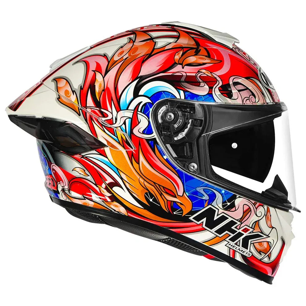 Nhk K5r Alonso Star White Full Face Helmet