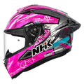 Nhk K5r Archie  Silver Pink Full Face Helmet