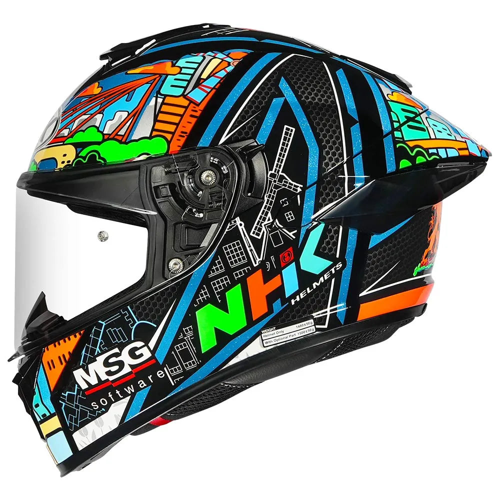 Nhk K5r Bo Ben Black Full Face Helmet