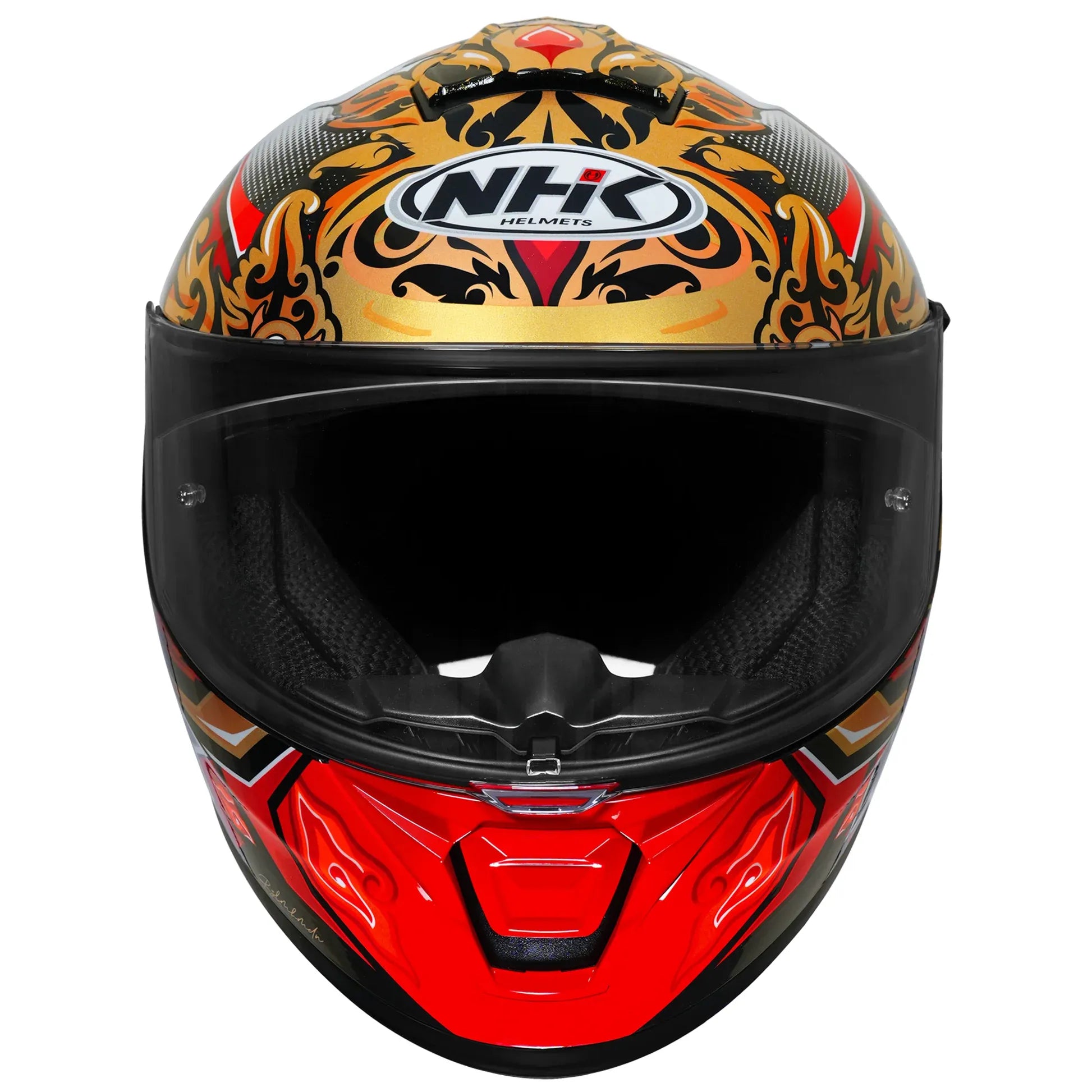 Nhk K5r Ivan Ortola Black Gold Full Face Helmet