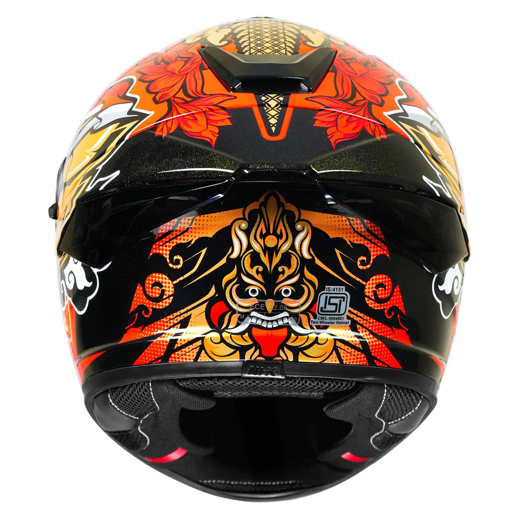 Nhk K5r Ivan Ortola Black Gold Full Face Helmet