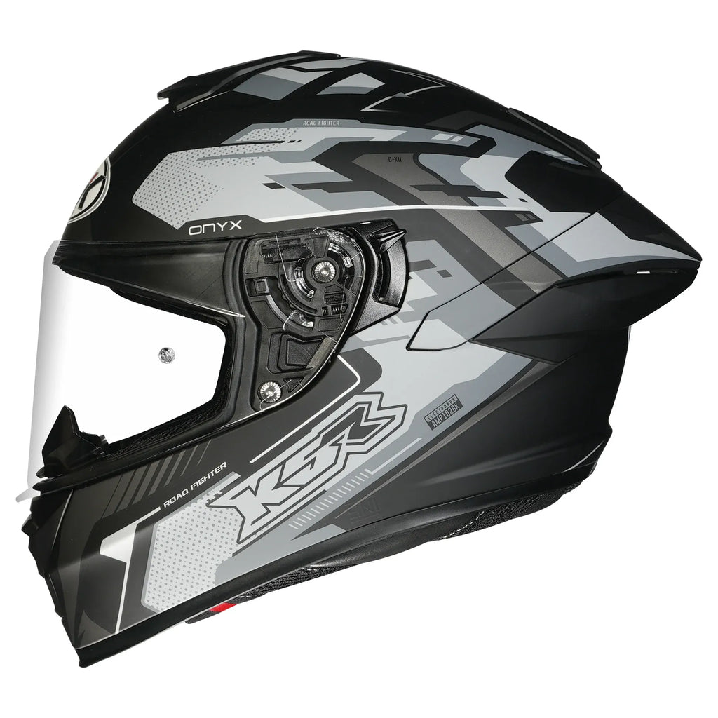 Nhk K5r Onyx Matt Black Grey Full Face Helmet