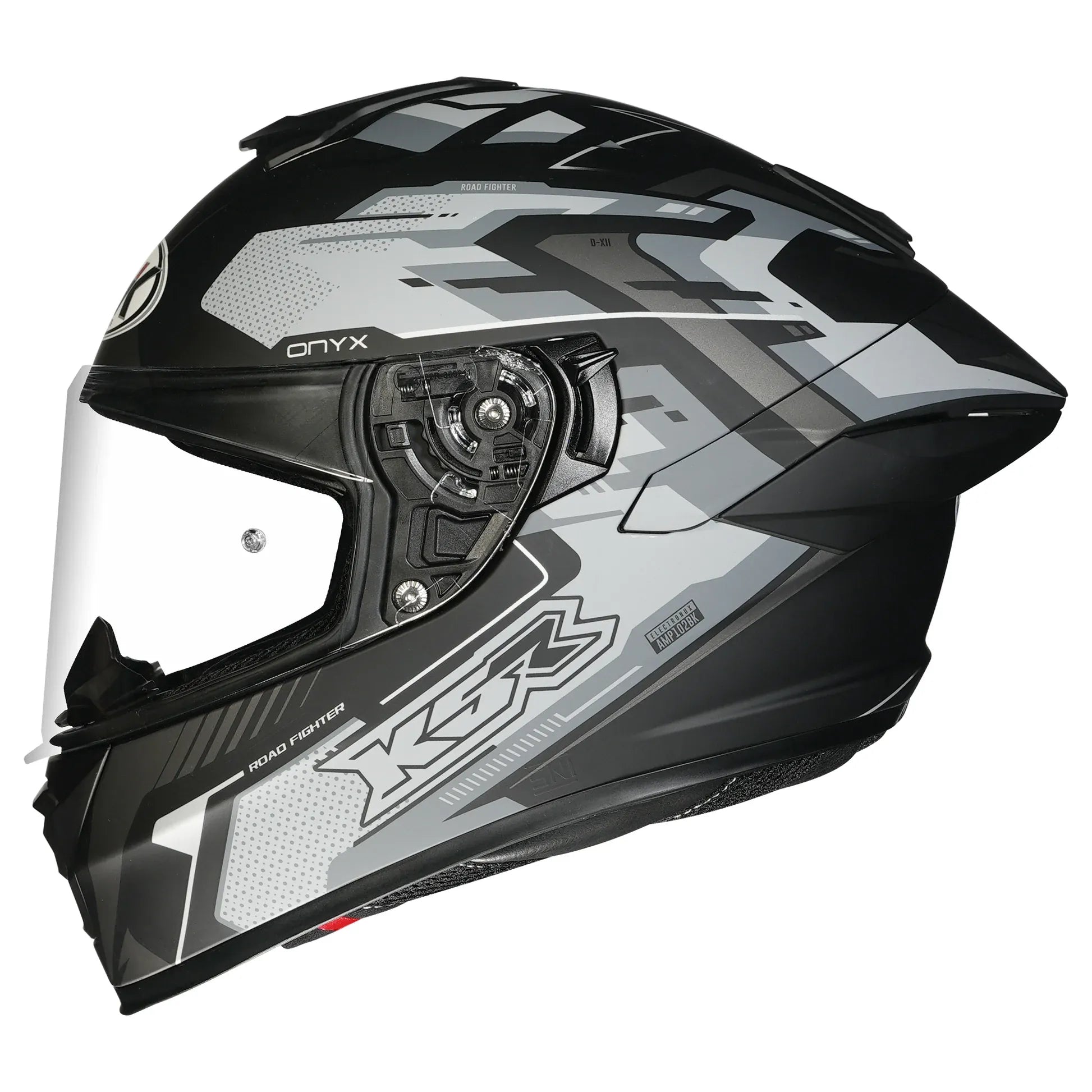 Nhk K5r Onyx Matt Black Grey Full Face Helmet