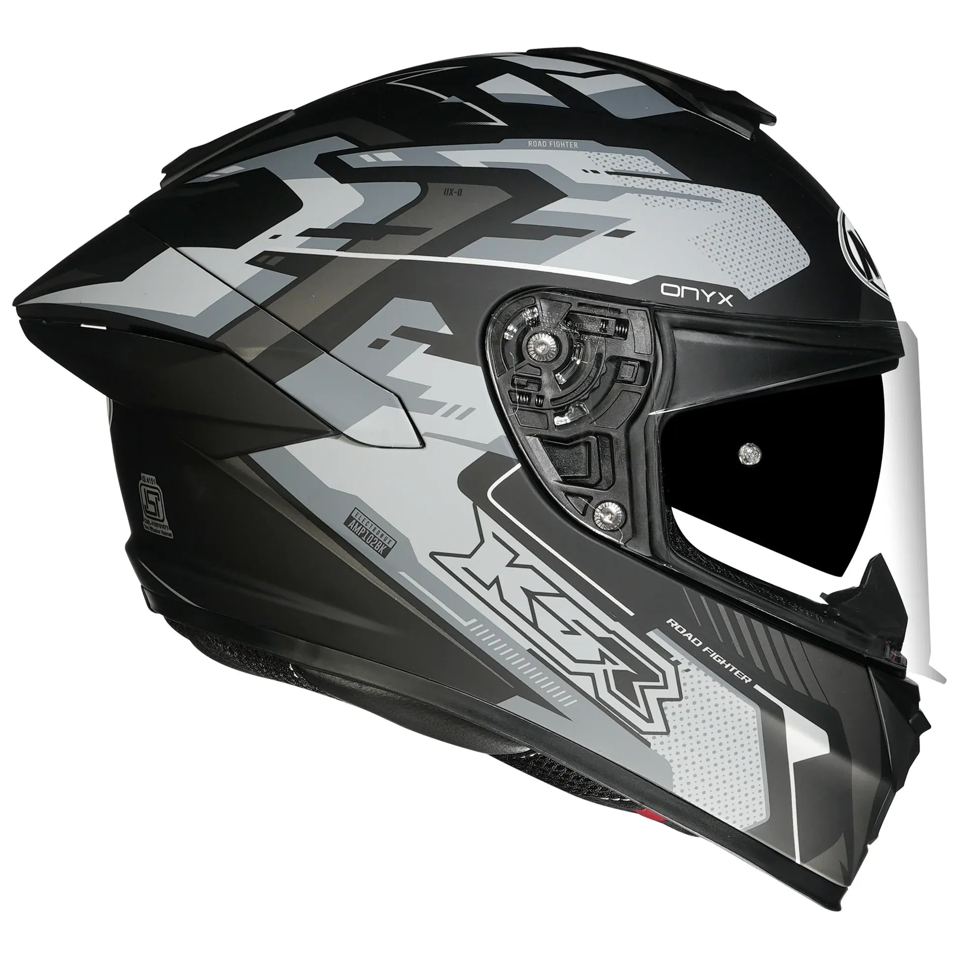Nhk K5r Onyx Matt Black Grey Full Face Helmet