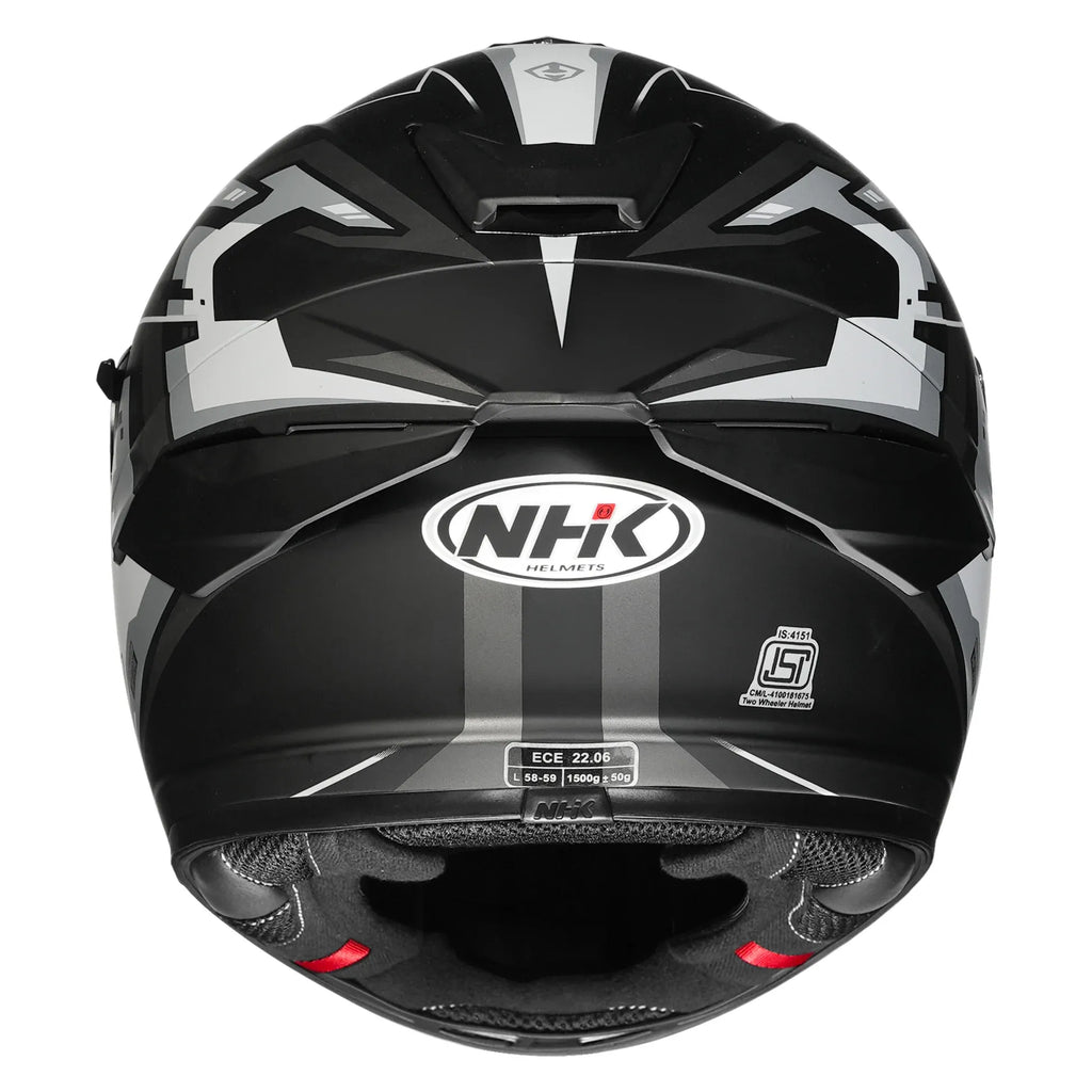 Nhk K5r Onyx Matt Black Grey Full Face Helmet