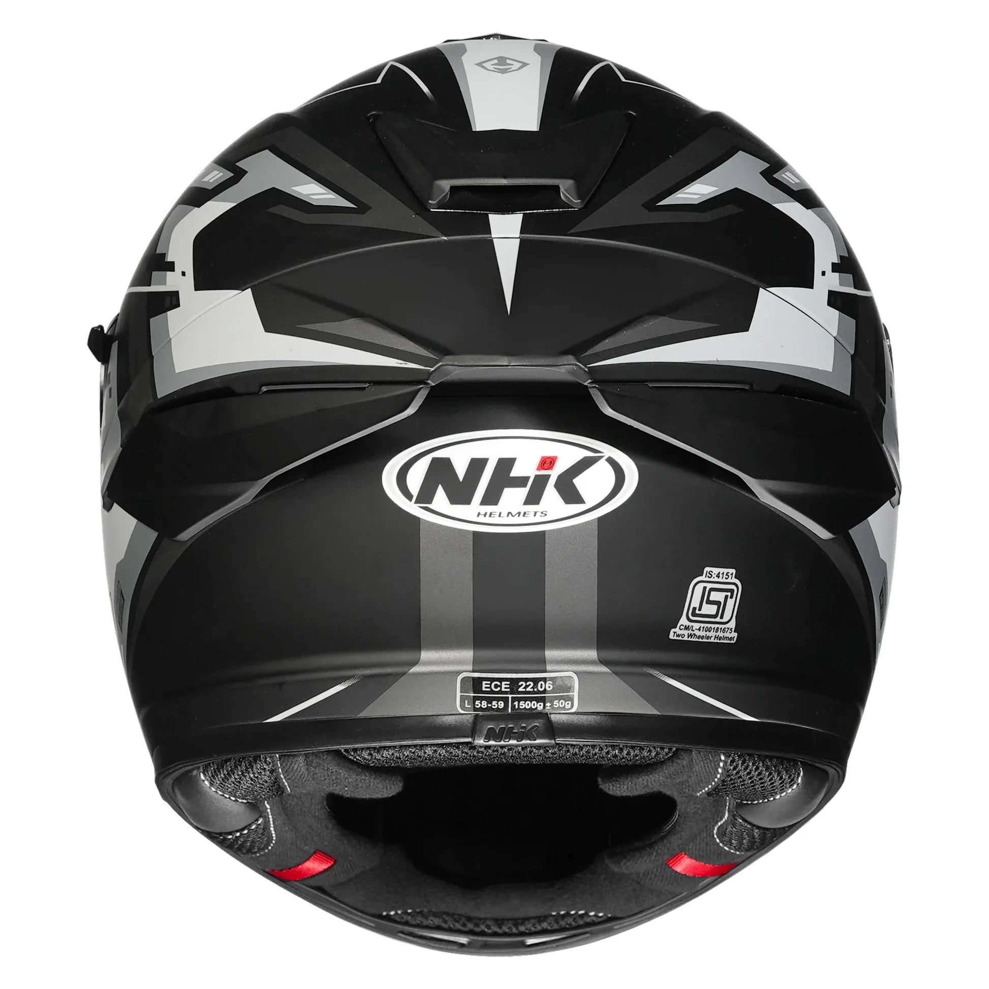 Nhk K5r Onyx Matt Black Grey Full Face Helmet