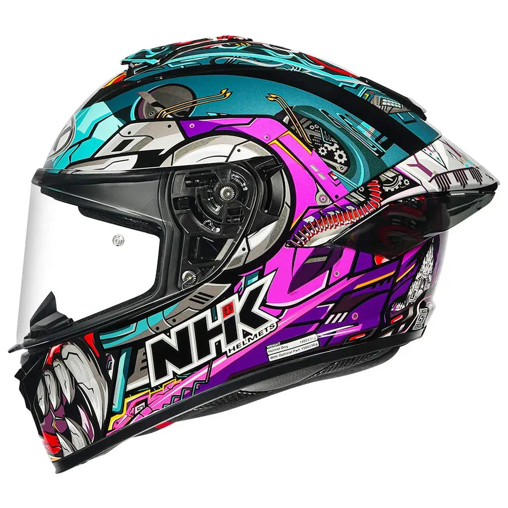Nhk K5r Pesona Teknologi Blue Black Full Face Helmet