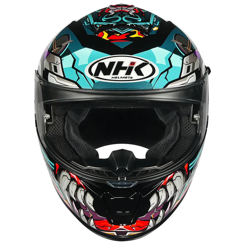 Nhk K5r Pesona Teknologi Blue Black Full Face Helmet