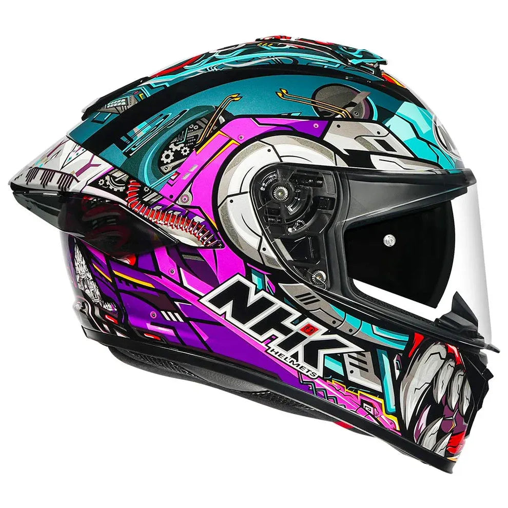 Nhk K5r Pesona Teknologi Blue Black Full Face Helmet
