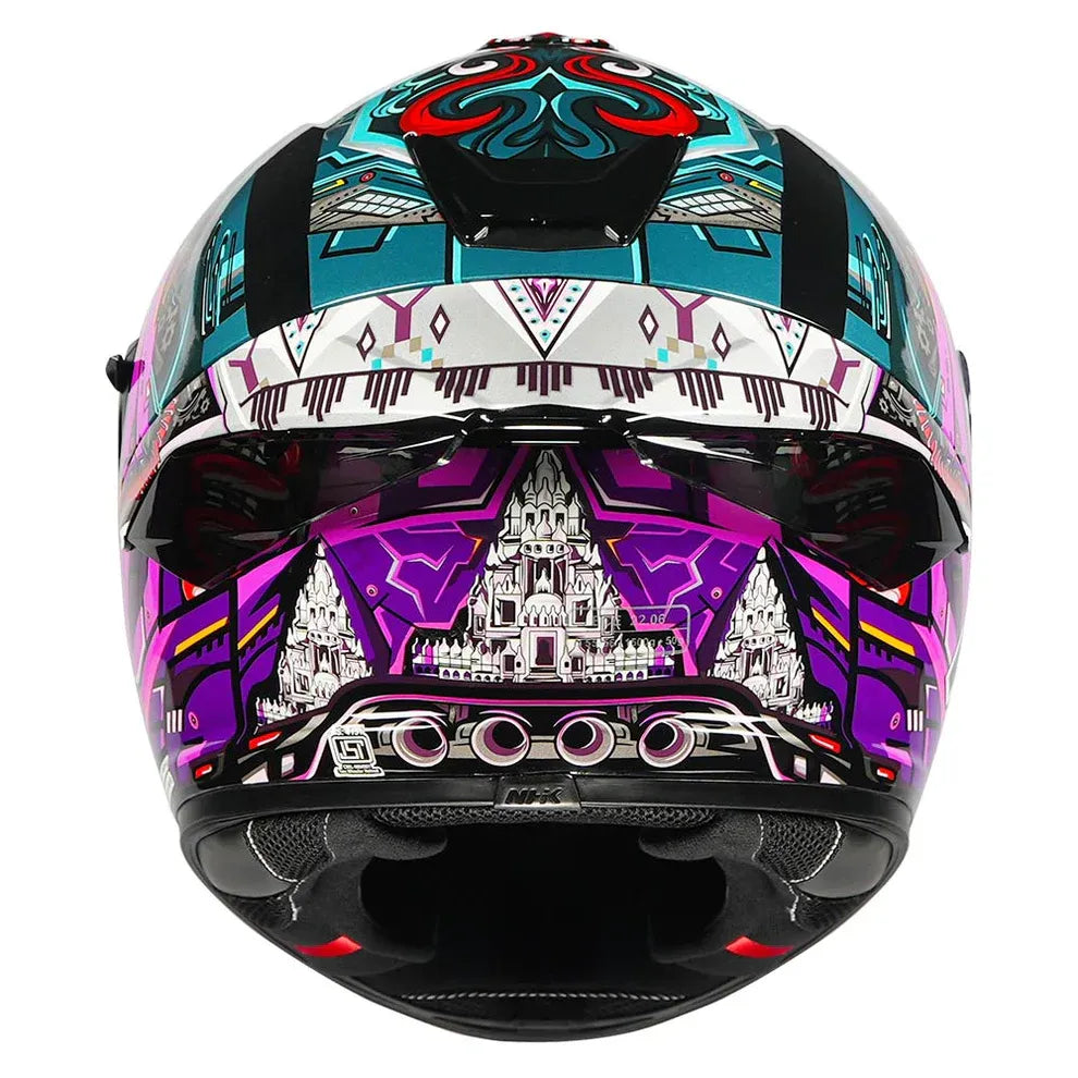 Nhk K5r Pesona Teknologi Blue Black Full Face Helmet