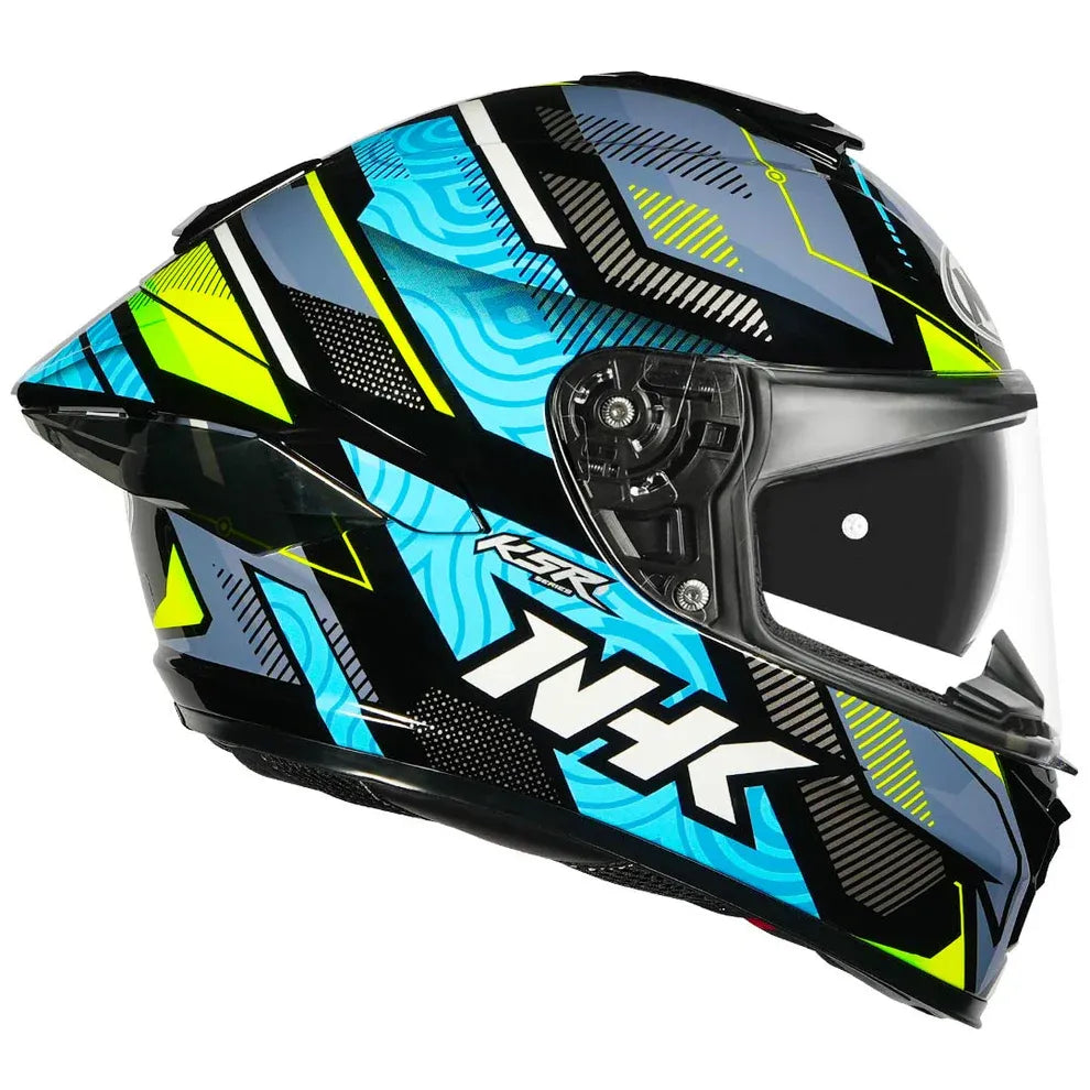 Nhk K5r Speed Glossy Black Blue Full Face Helmet